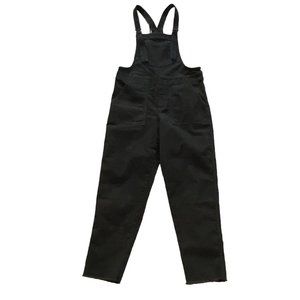 Aerie Work And Play Charcoal Gray Corduroy Raw Hem Overalls Romper Barncore XS